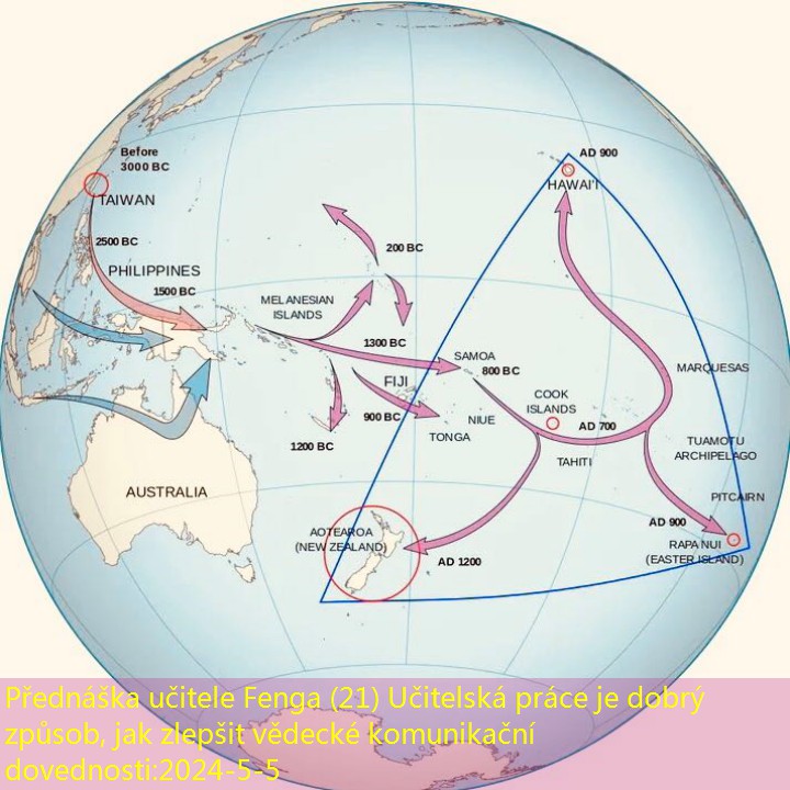 Trojúhelník je distribuce Poluniho lidí na Pacific Islands